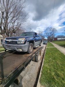 Fast cash delivered to broken down Chevy truck owner.